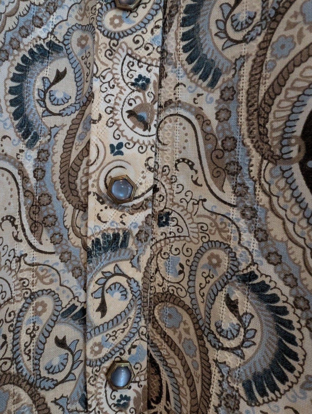 Ariat Button Down Long Sleeve Karla Shirt Glacier Blue - Paisley - Picture 3 of 6